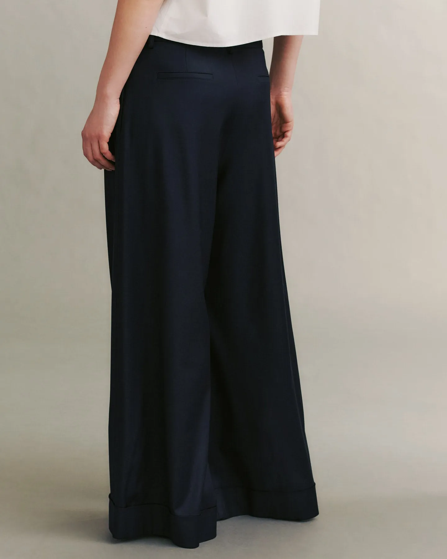 Averyl Pant in Chintzed Wool sold by TWP CLOTHING product image thumbnail 3