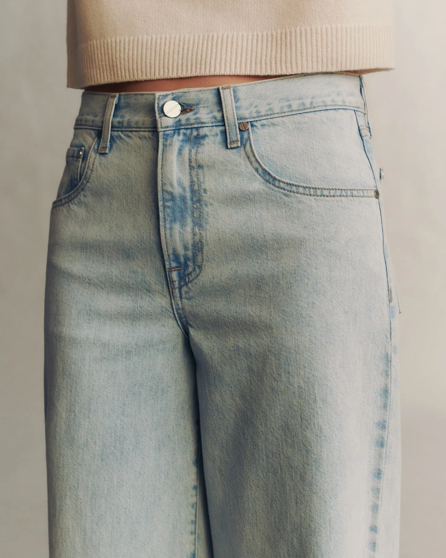 Tiny Dancer Jean in Light Wash Denim sold by TWP CLOTHING product image thumbnail 4