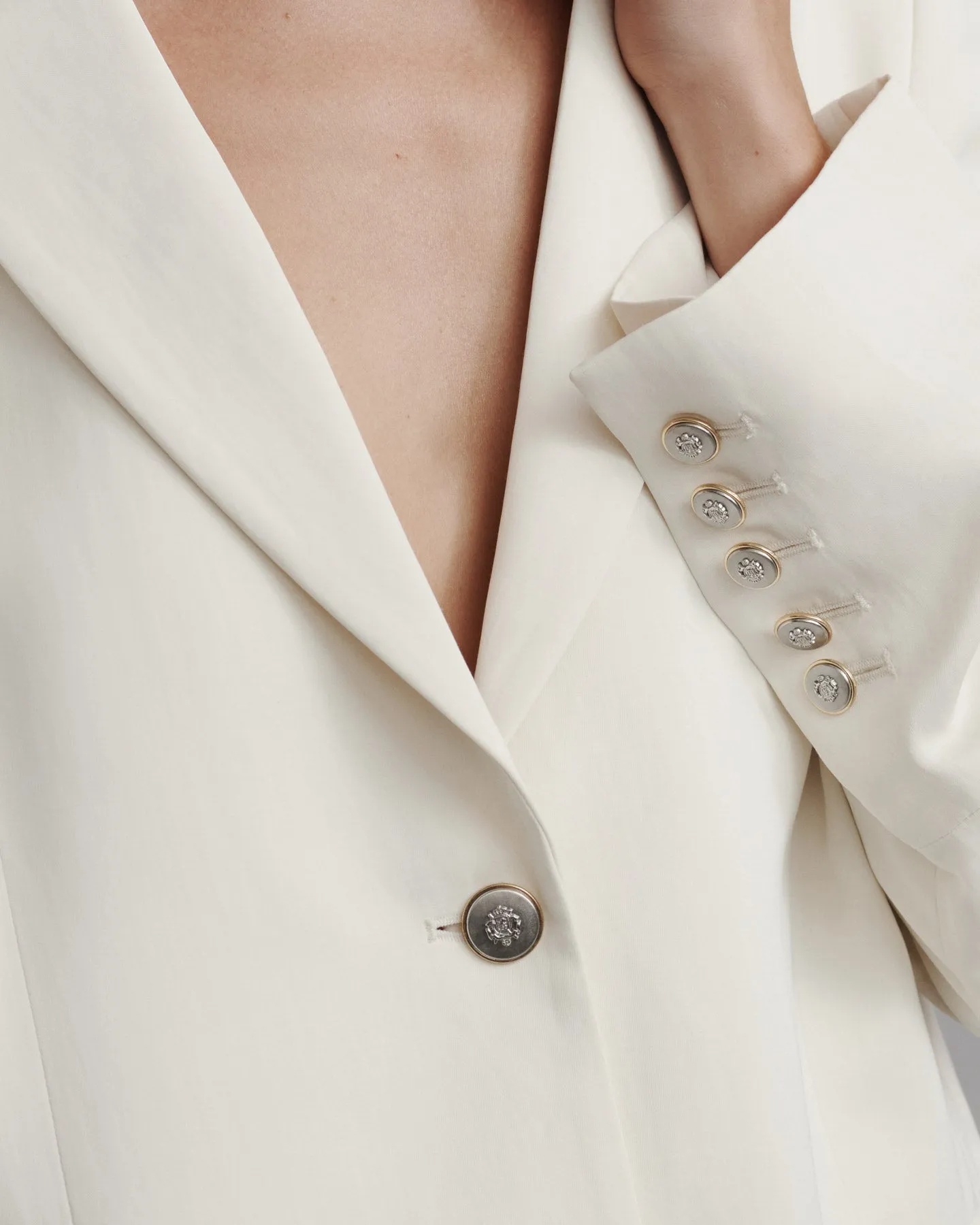 Sweet Pea Blazer in Coated Viscose Linen sold by TWP CLOTHING product image thumbnail 3