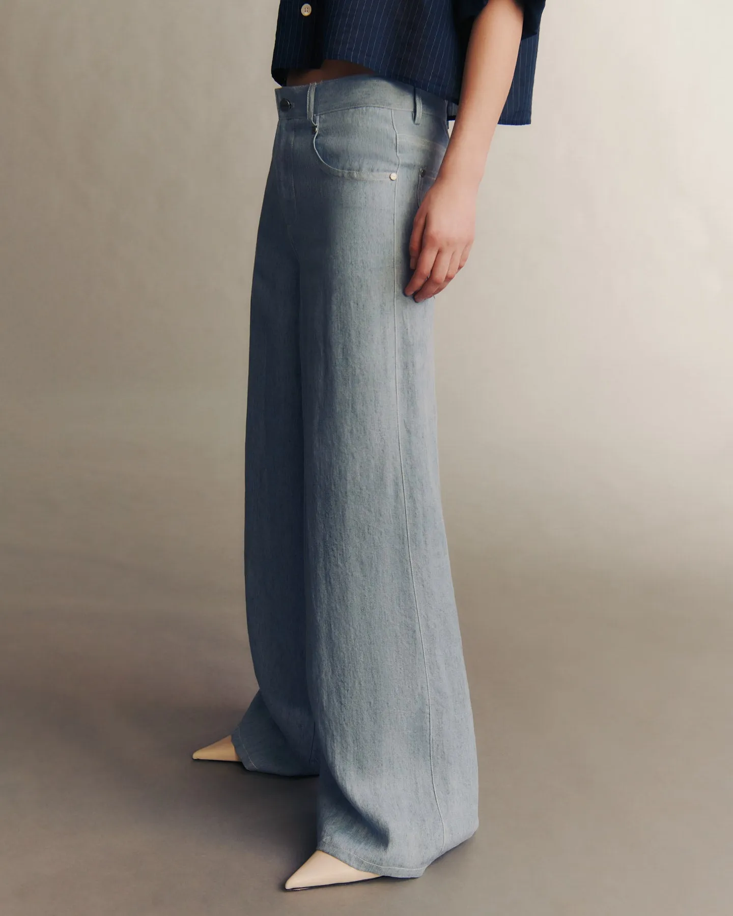 Tiny Dancer Jean in Hemp Denim sold by TWP CLOTHING product image thumbnail 4