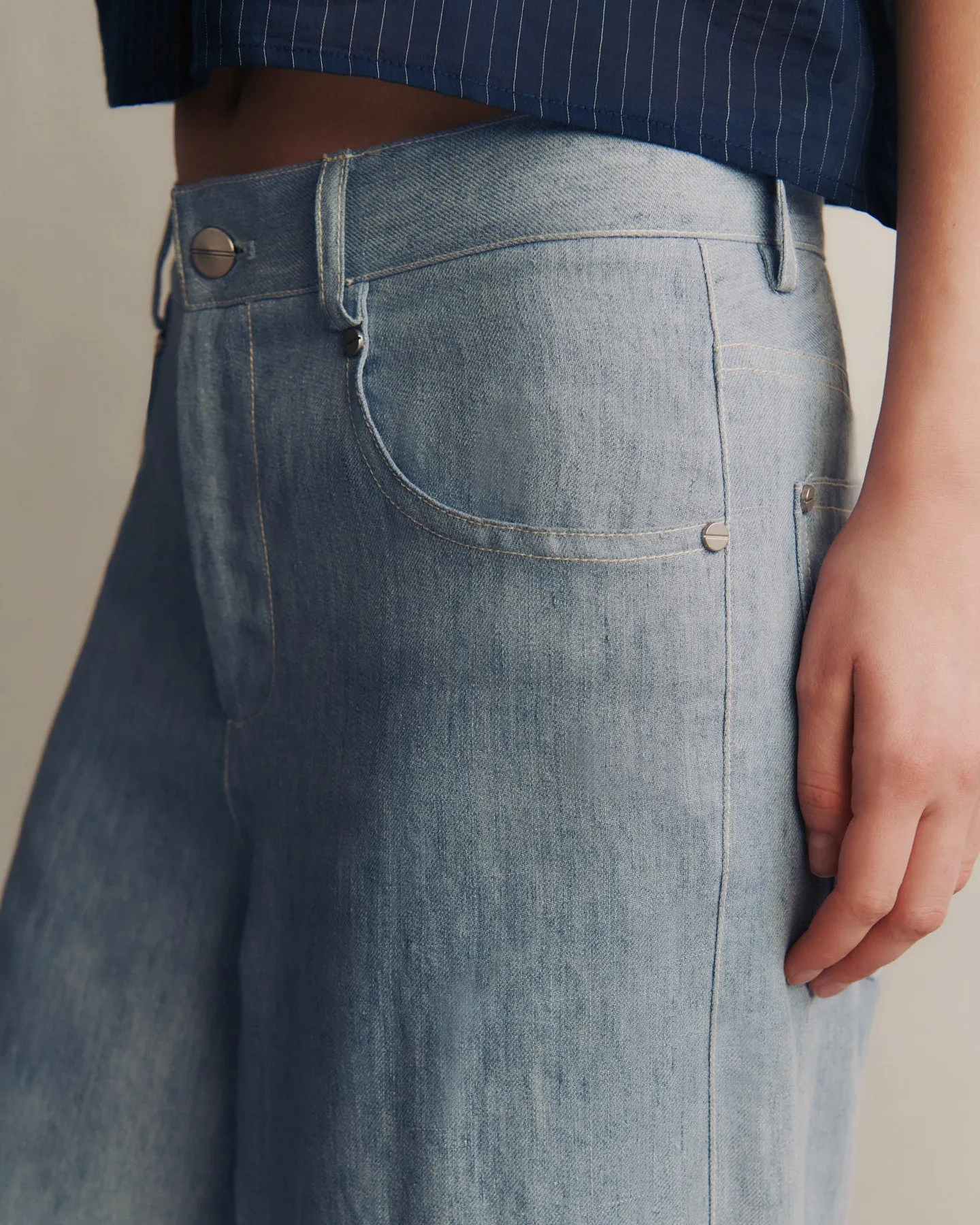 Tiny Dancer Jean in Hemp Denim sold by TWP CLOTHING product image thumbnail 2