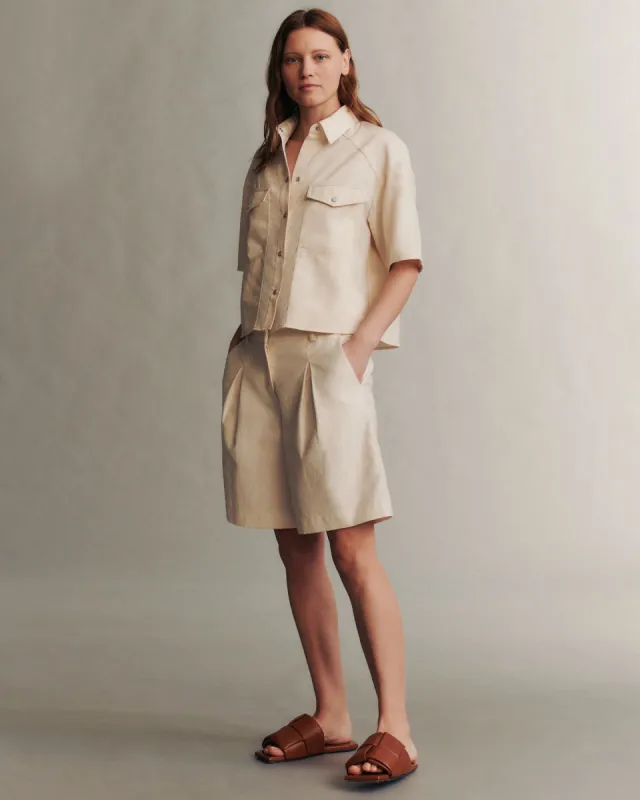 St. George Short in Cotton Linen sold by TWP CLOTHING