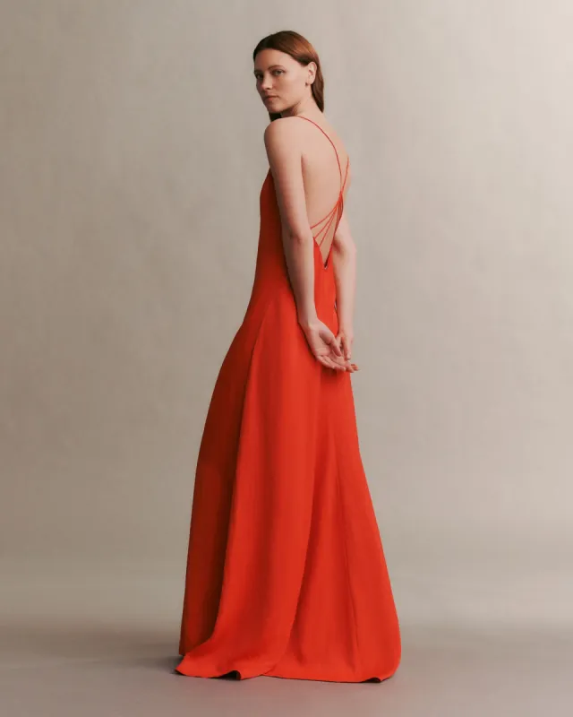 Josephine Dress in Coated Viscose Linen sold by TWP CLOTHING