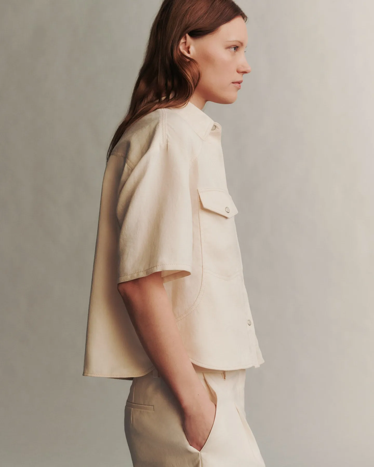 FWB Shirt in Cotton Linen sold by TWP CLOTHING product image thumbnail 4