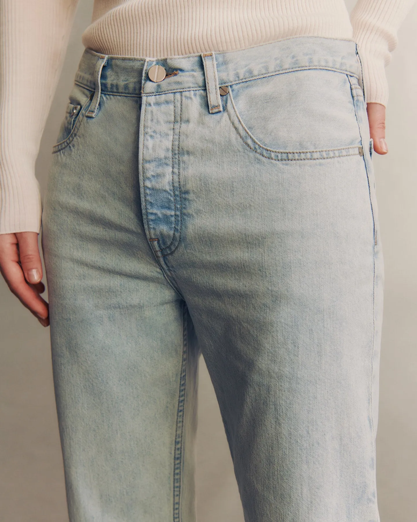 Soda Pop Jean in Light Wash Denim sold by TWP CLOTHING product image thumbnail 4