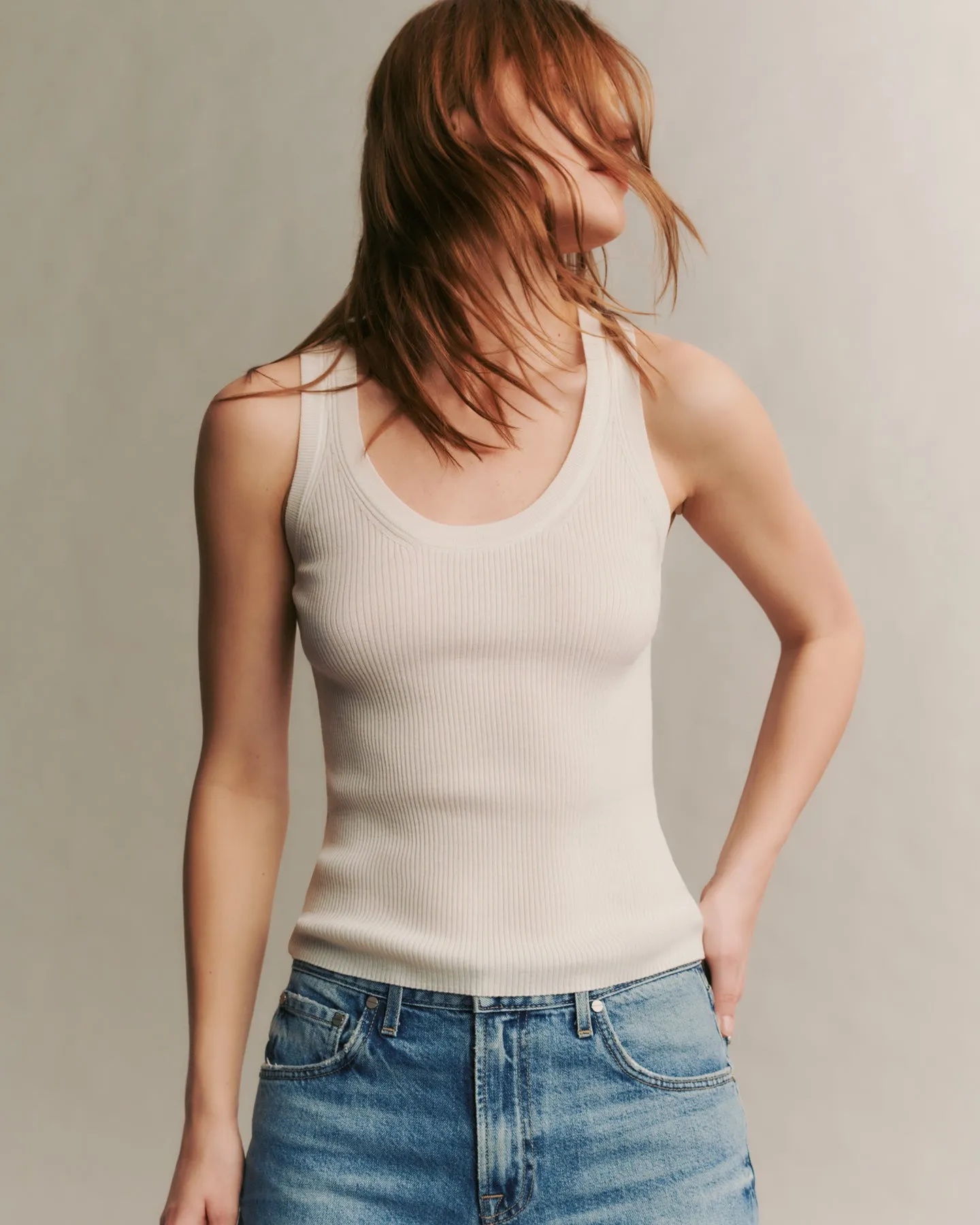 Knit Tank in merino wool sold by TWP CLOTHING product image thumbnail 4