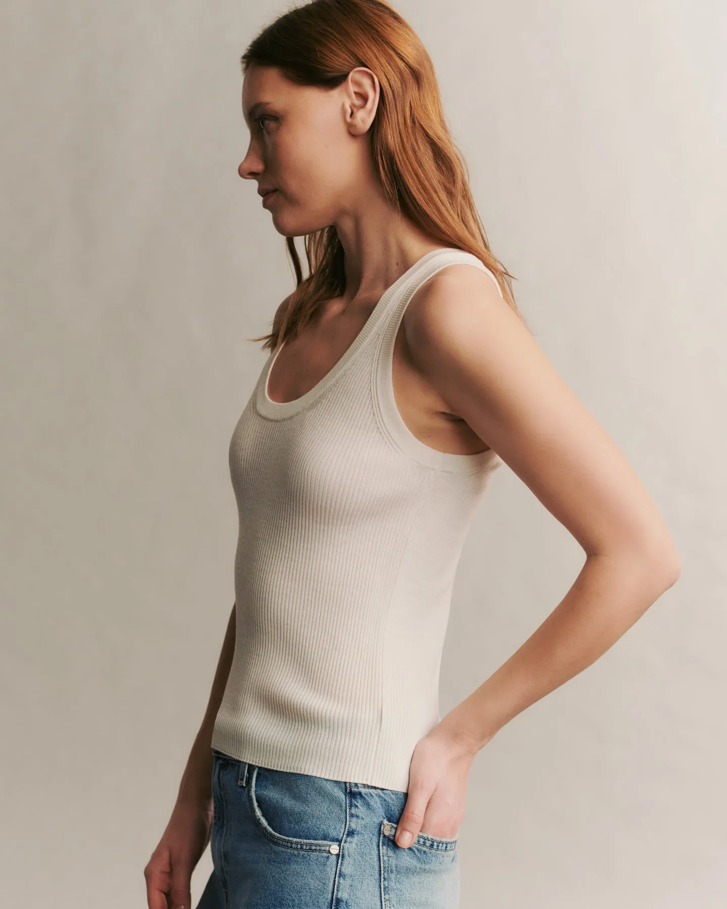 Knit Tank in merino wool sold by TWP CLOTHING product image thumbnail 3