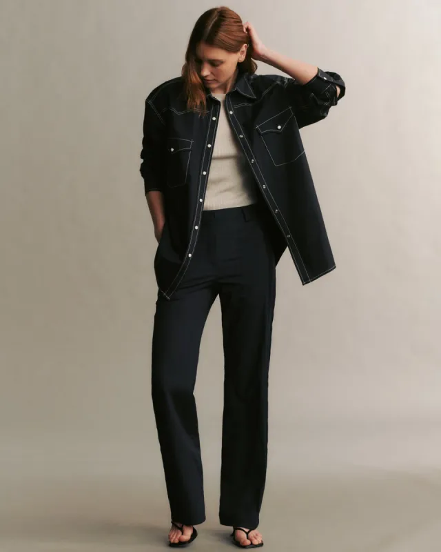 Dutton Shirt in Stretch Compact Cotton sold by TWP CLOTHING