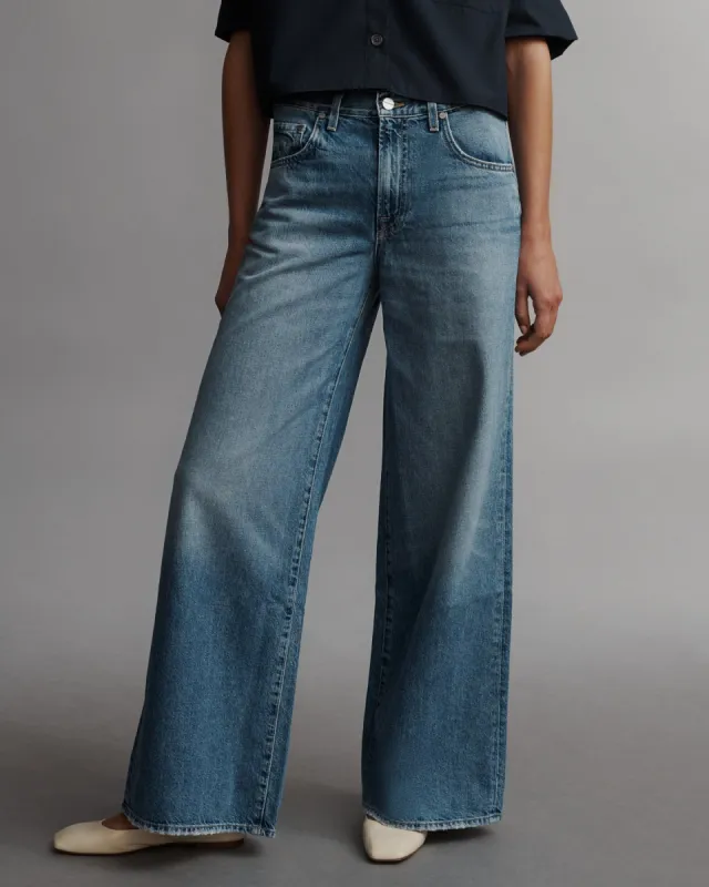 Tiny Dancer Jean in Vintage Wash Denim sold by TWP CLOTHING