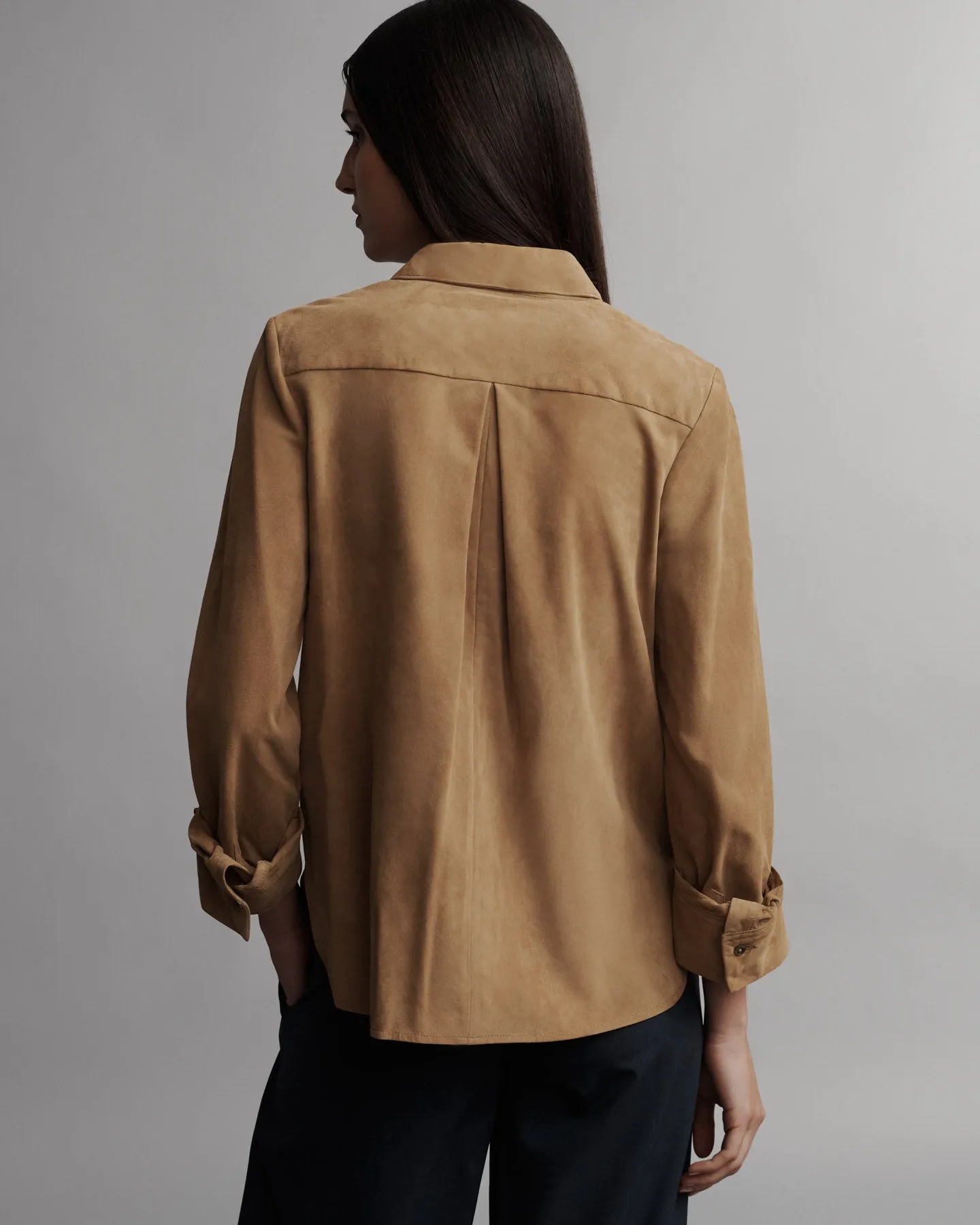 Boyfriend shirt in suede sold by TWP CLOTHING product image thumbnail 4