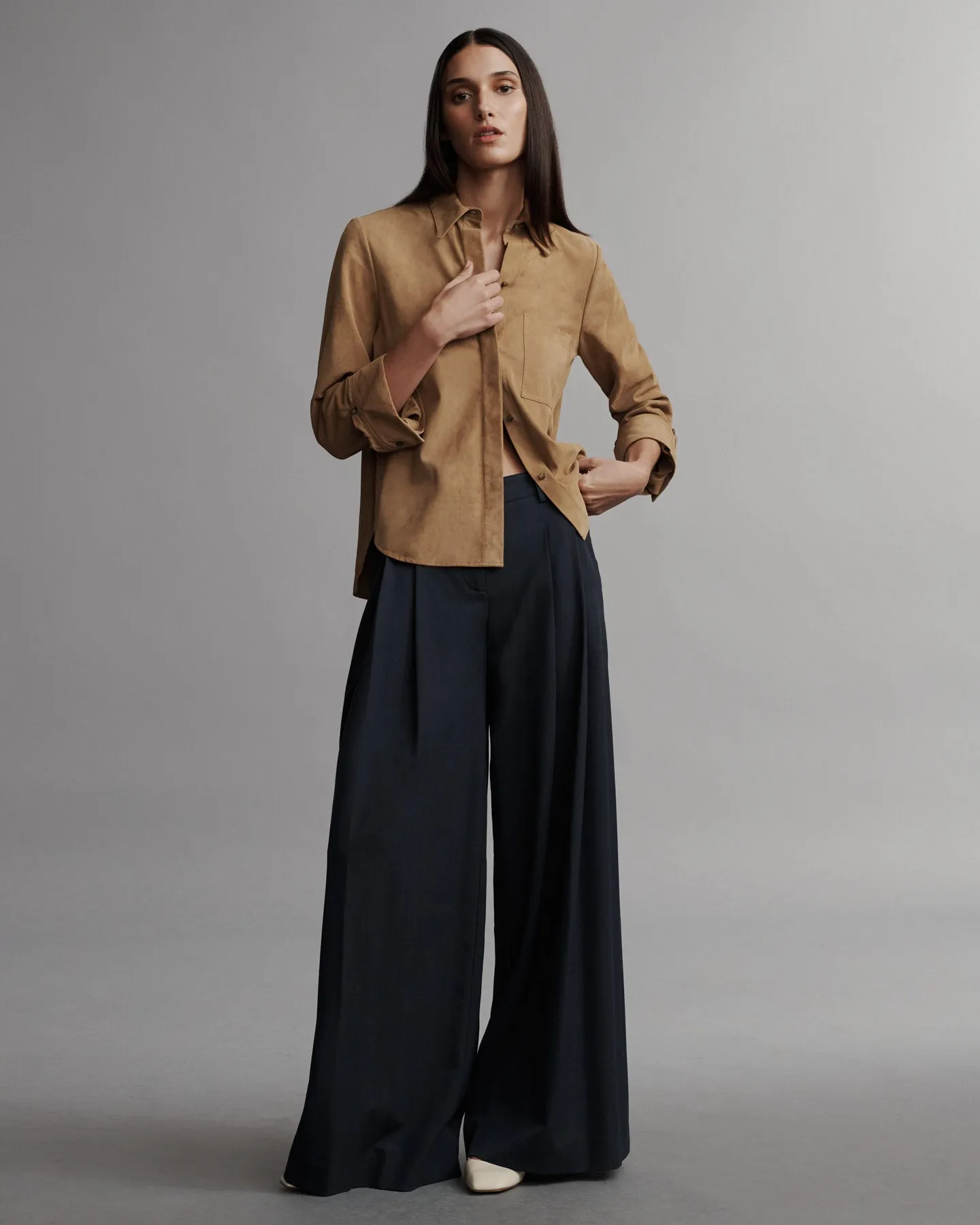 Boyfriend shirt in suede sold by TWP CLOTHING product image thumbnail 5