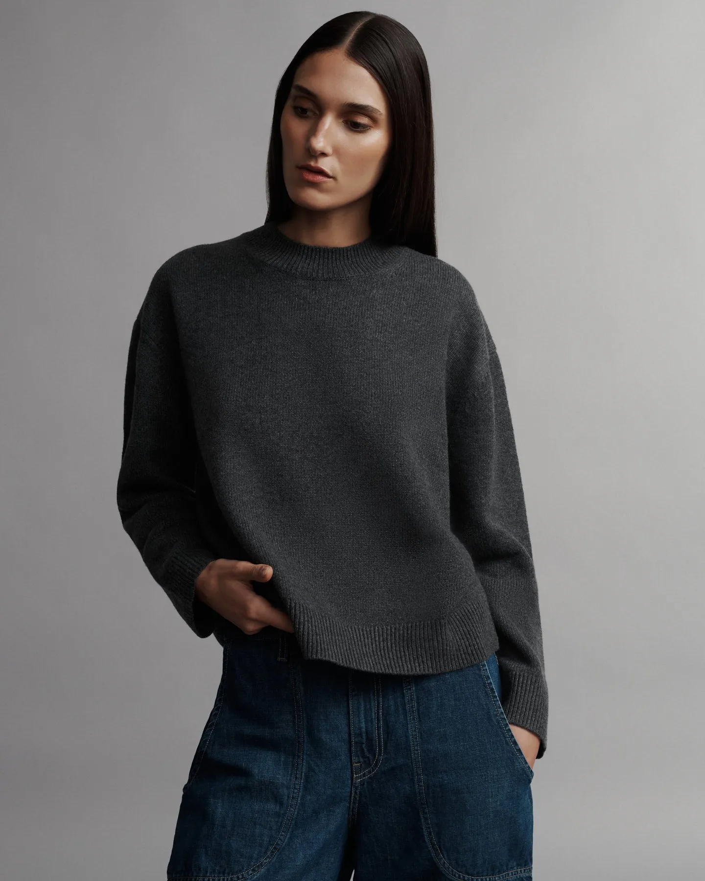 Boy Crewneck in Cashmere sold by TWP CLOTHING