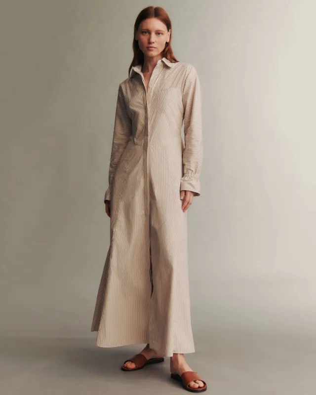 Lazy Hazy Days Of Summer Dress in Awning Lady Stripe sold by TWP CLOTHING