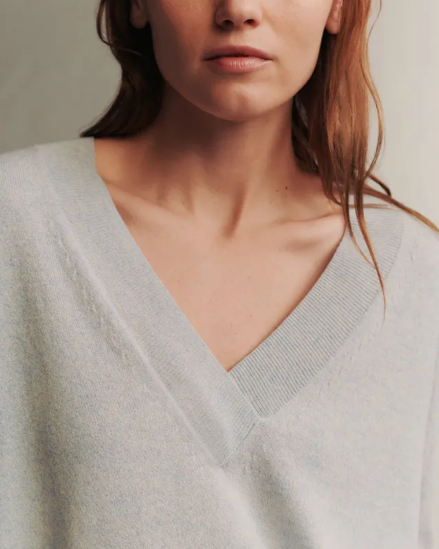 Deep V Sweater in Cashmere sold by TWP CLOTHING