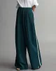 Eva Pant With Bias Trim in Coated Viscose Linen sold by TWP CLOTHING