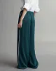 Eva Pant With Bias Trim in Coated Viscose Linen sold by TWP CLOTHING