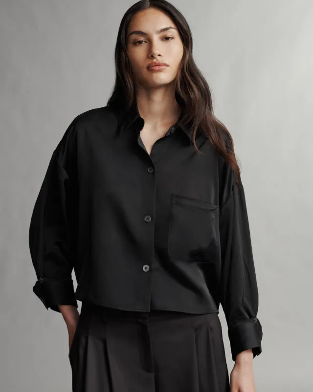 Soon To Be Ex Shirt in Coated Viscose Linen sold by TWP CLOTHING