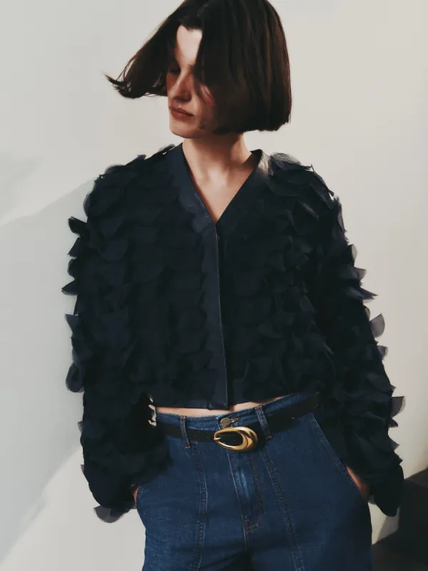 Cry Me A River Cardi in Silk Organza sold by TWP CLOTHING