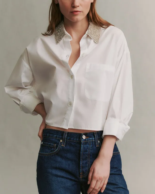 Soon to be Ex Shirt with Crystal Collar in Cotton Shirting sold by TWP CLOTHING