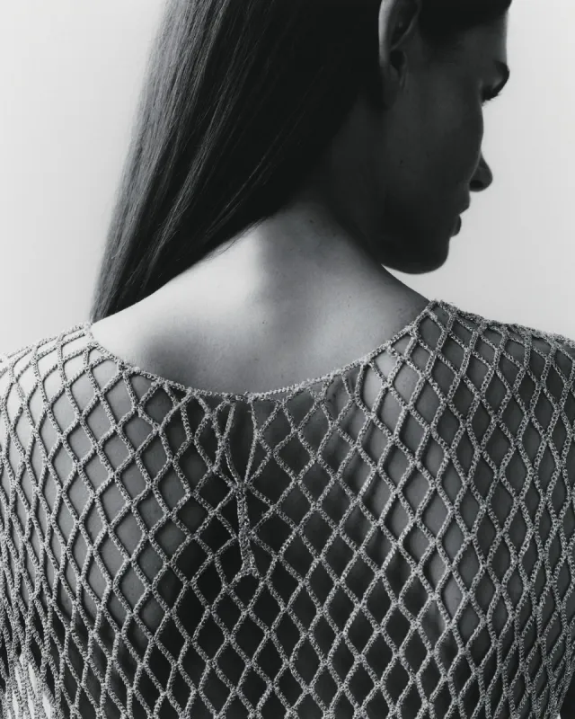Chloe Top in Woven Mesh sold by TWP CLOTHING