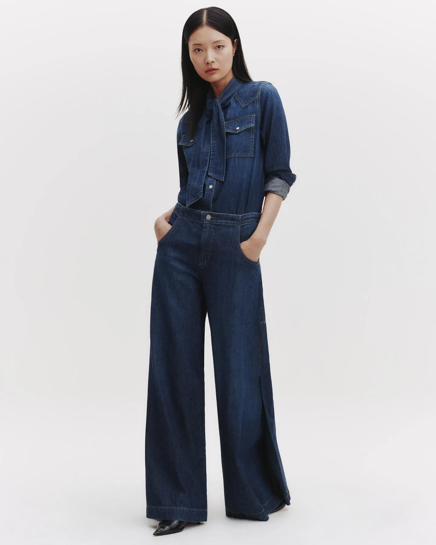 Lulu Jean in Lightweight Denim sold by TWP CLOTHING product image thumbnail 5