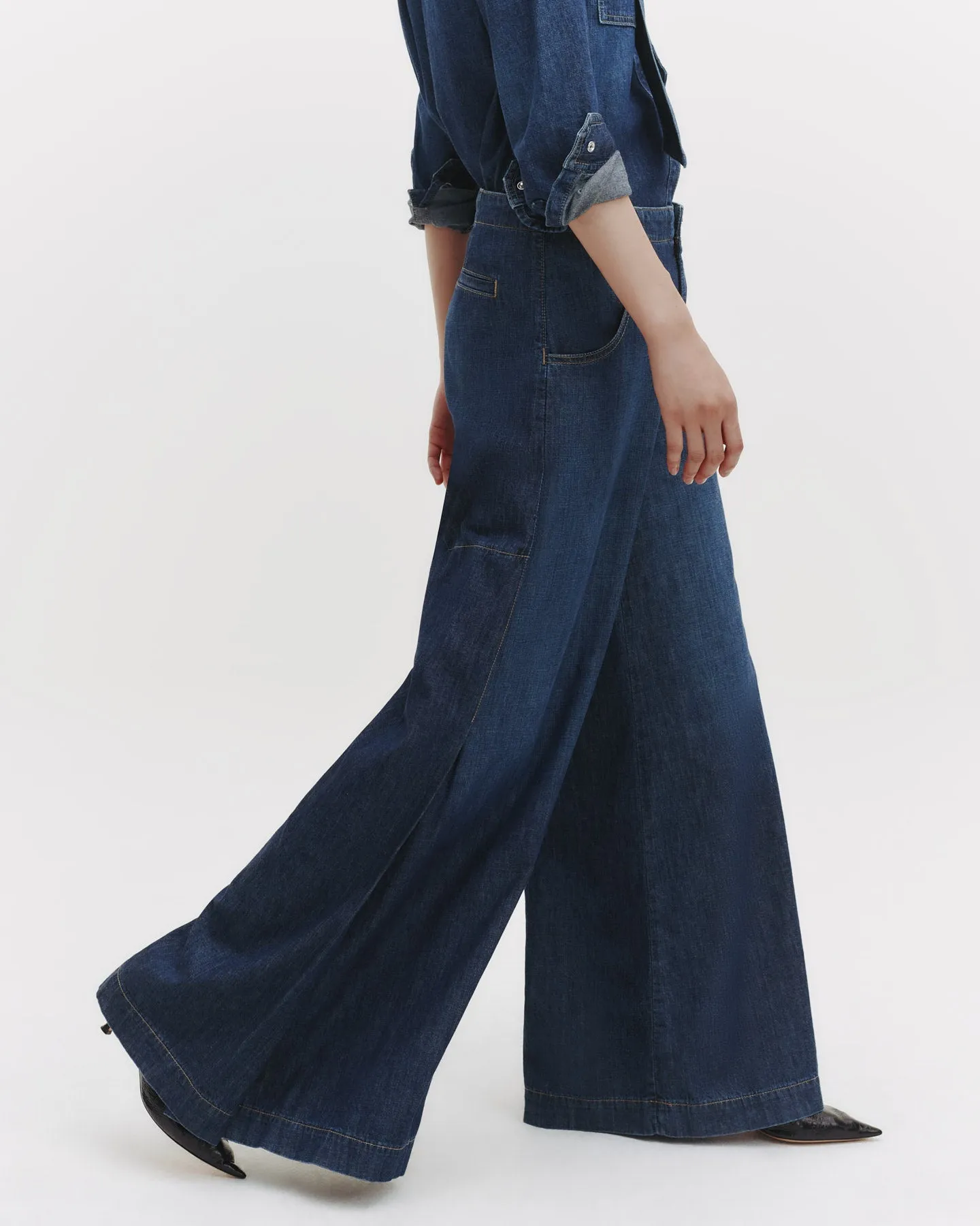 Lulu Jean in Lightweight Denim sold by TWP CLOTHING