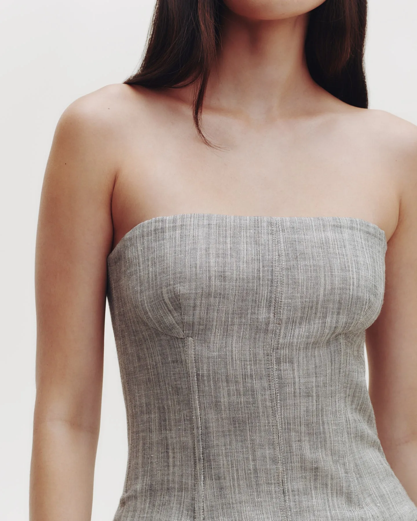 Jillian Bustier in Novel Suiting sold by TWP CLOTHING product image thumbnail 3