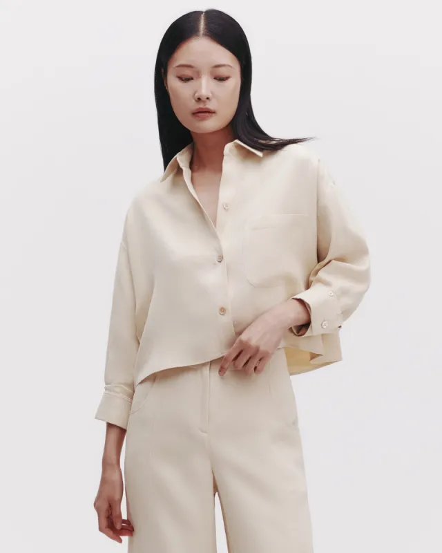Soon To Be Ex Shirt in Coated Viscose Linen sold by TWP CLOTHING