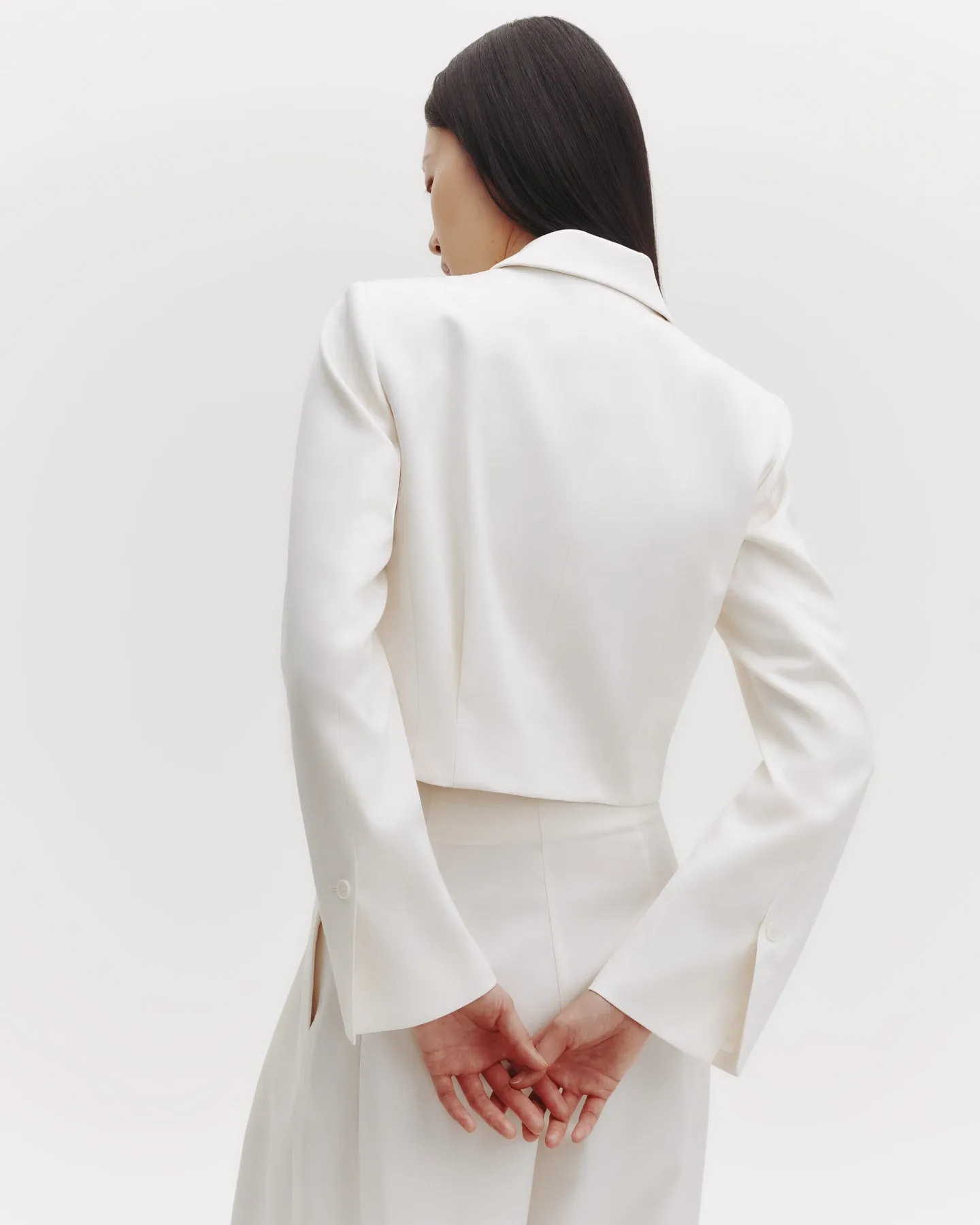 Blazer with Pleat Placket in Cotton Tux Wool sold by TWP CLOTHING product image thumbnail 5