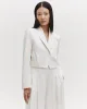 Blazer with Pleat Placket in Cotton Tux Wool sold by TWP CLOTHING
