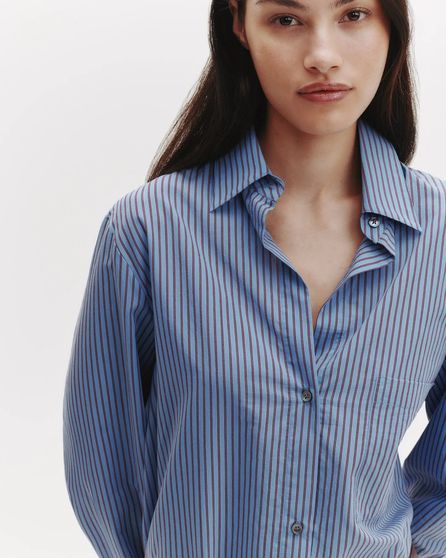 The Next Morning Shirt in Striped Cotton sold by TWP CLOTHING product image thumbnail 2