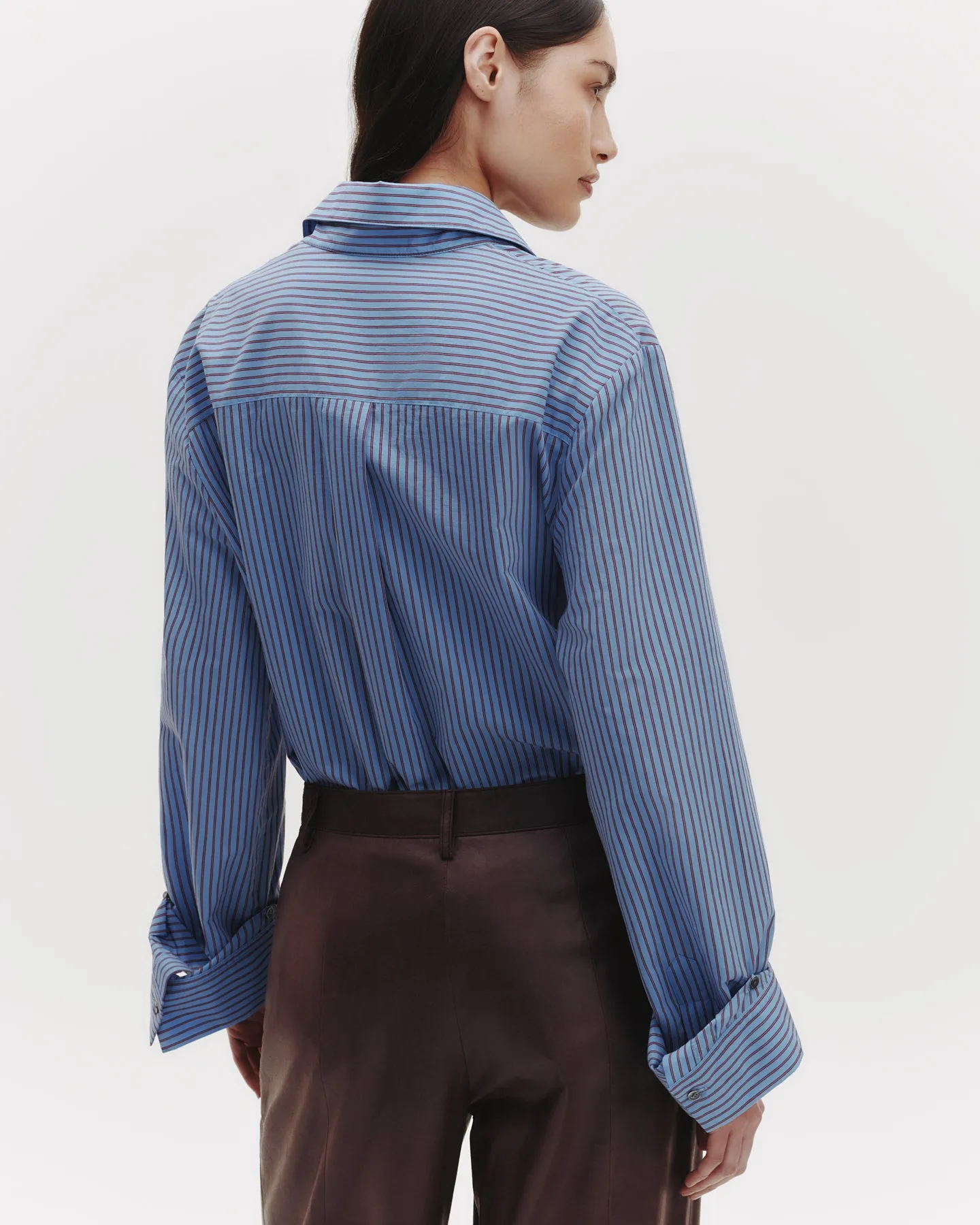 The Next Morning Shirt in Striped Cotton sold by TWP CLOTHING product image thumbnail 4