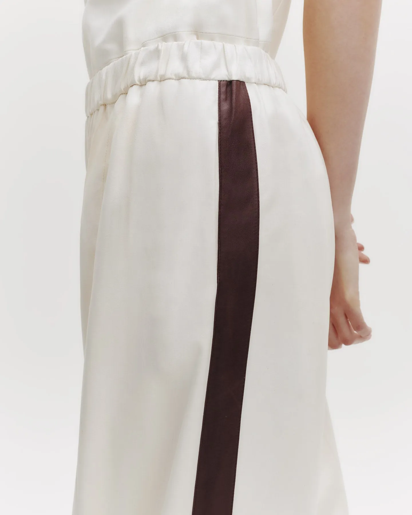 Eva Pant with Tux Stripe in Paper Leather sold by TWP CLOTHING product image thumbnail 3