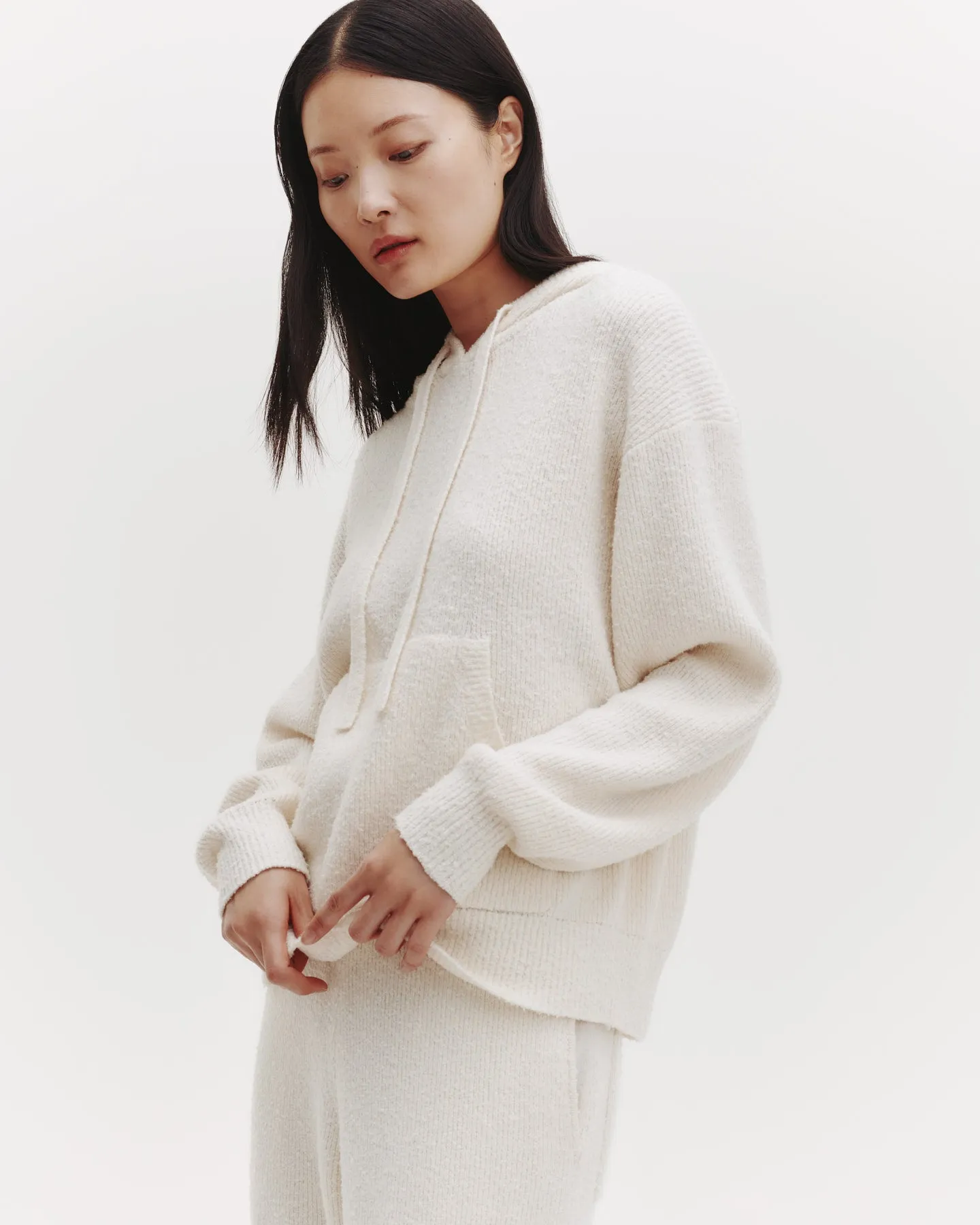 Hoodie in Nubby Cashmere Silk sold by TWP CLOTHING