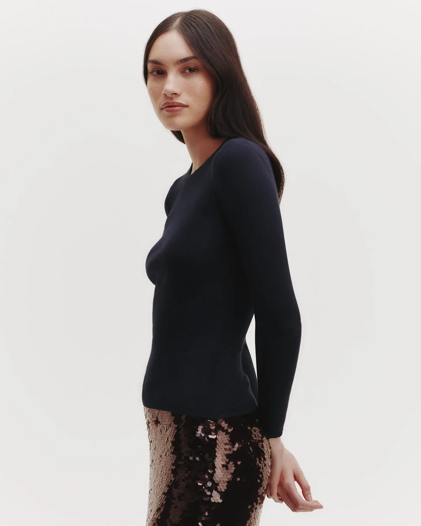 Knit Crewneck in Cotton Rib sold by TWP CLOTHING product image thumbnail 3