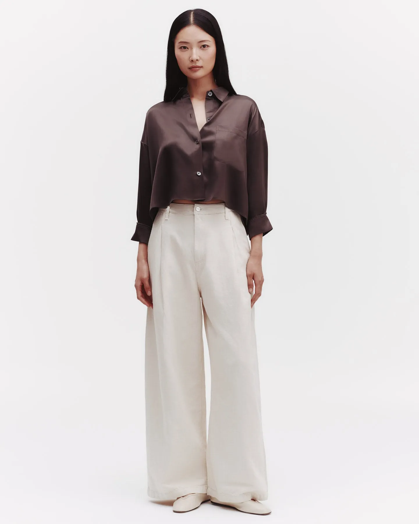 Soon To Be Ex Shirt in Silk Charmeuse sold by TWP CLOTHING product image thumbnail 4