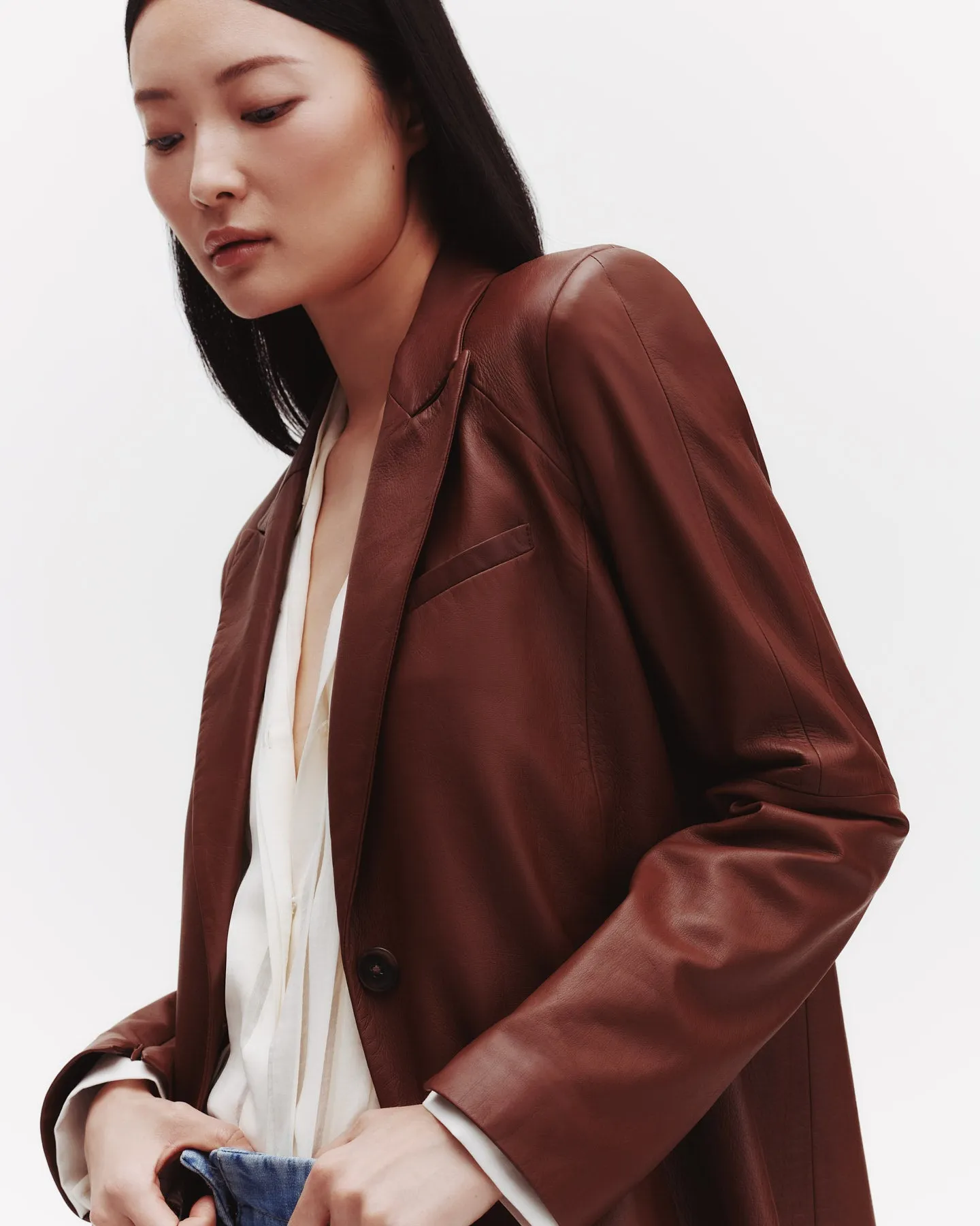 Joshua Blazer in Vintage Leather sold by TWP CLOTHING product image thumbnail 3