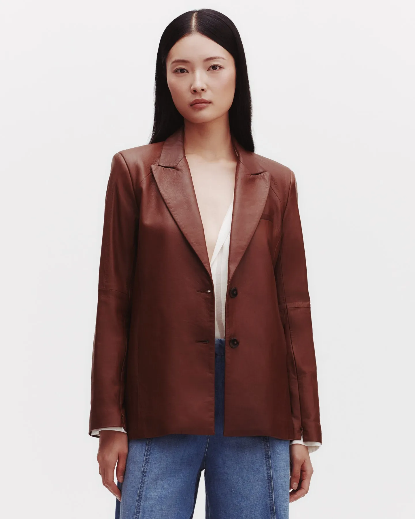 Joshua Blazer in Vintage Leather sold by TWP CLOTHING