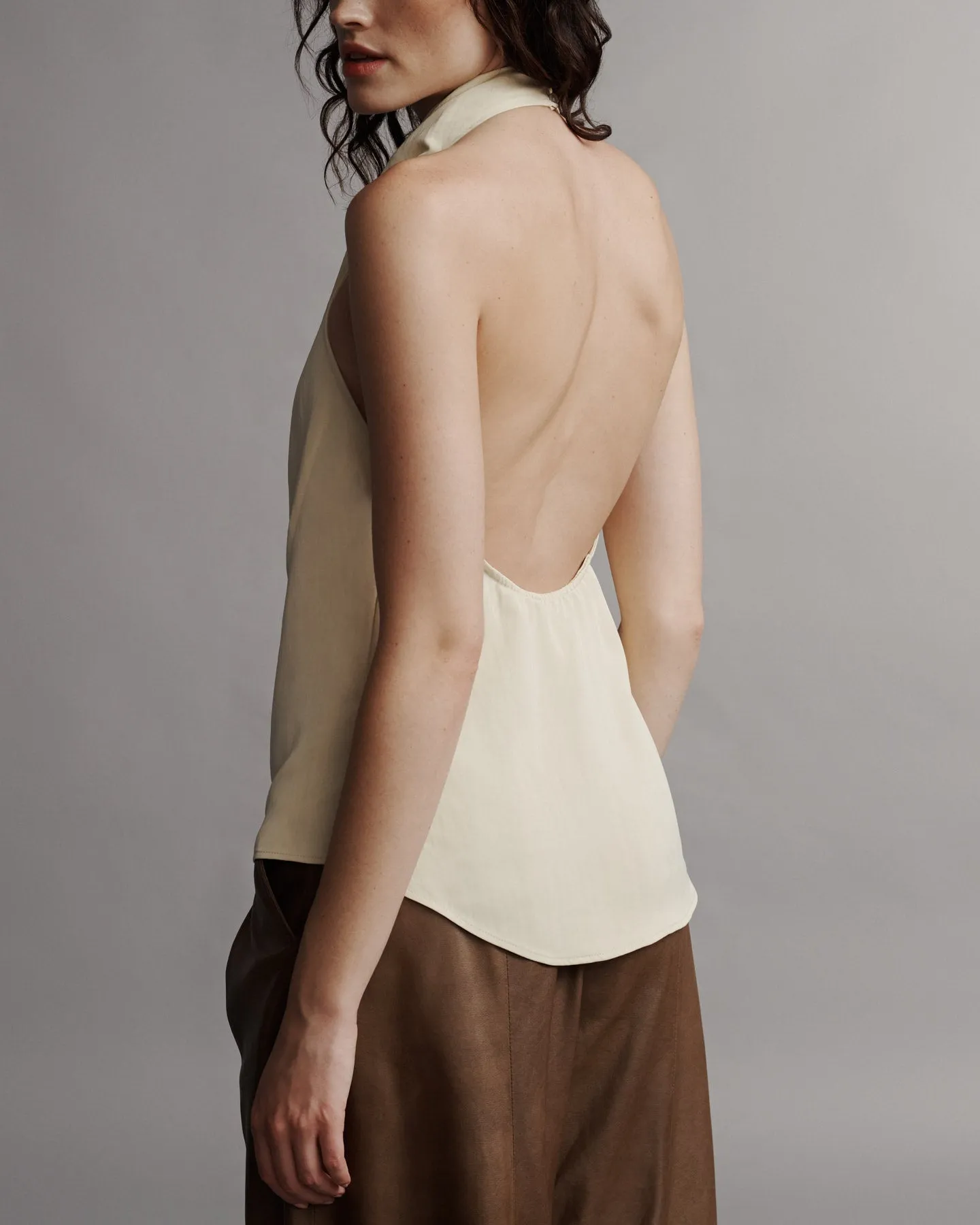 Friday Night Top in Coated Viscose Linen sold by TWP CLOTHING product image thumbnail 5