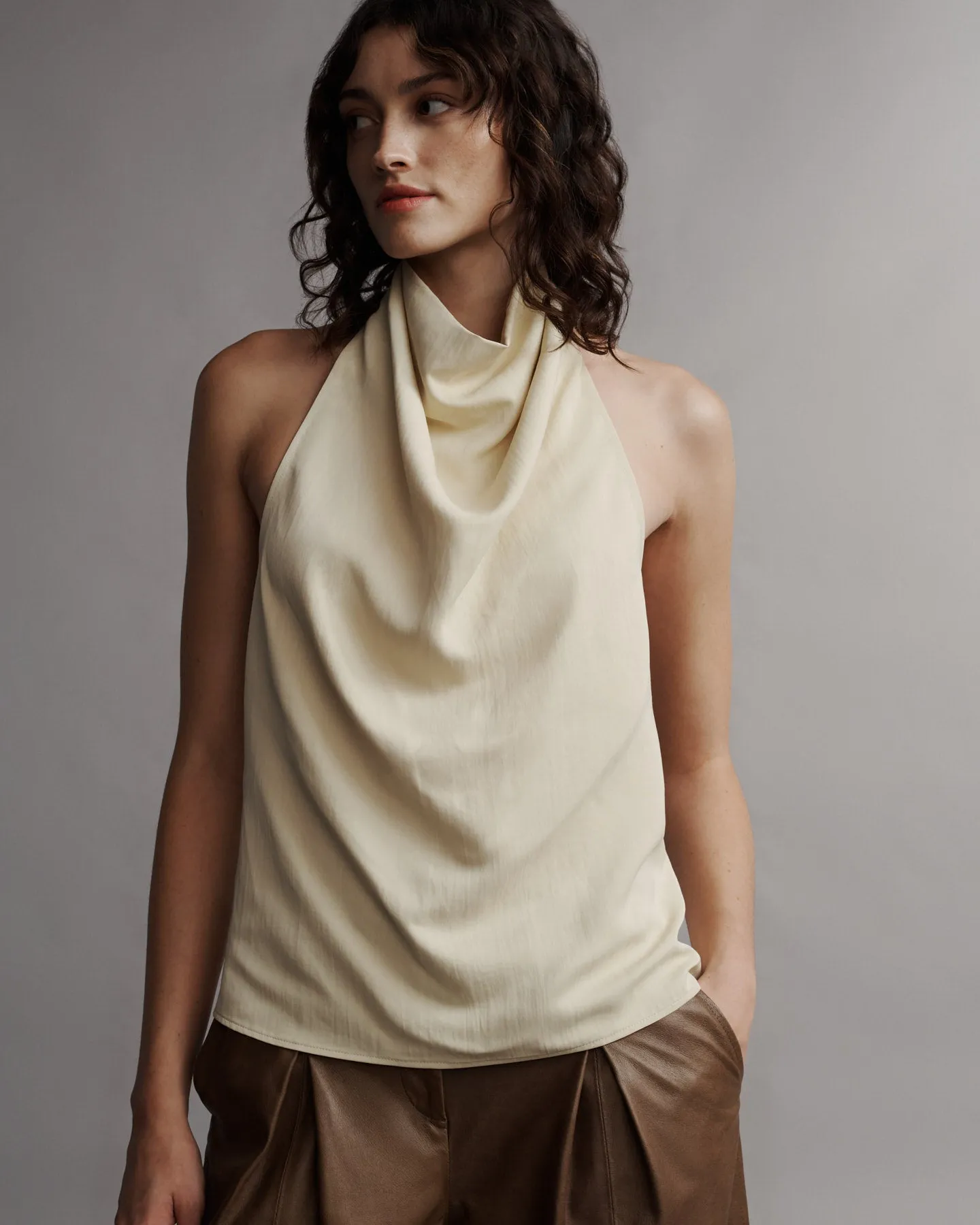 Friday Night Top in Coated Viscose Linen sold by TWP CLOTHING product image thumbnail 2