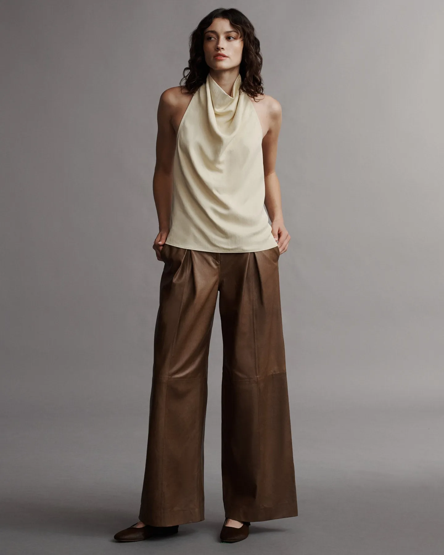 Friday Night Top in Coated Viscose Linen sold by TWP CLOTHING product image thumbnail 3