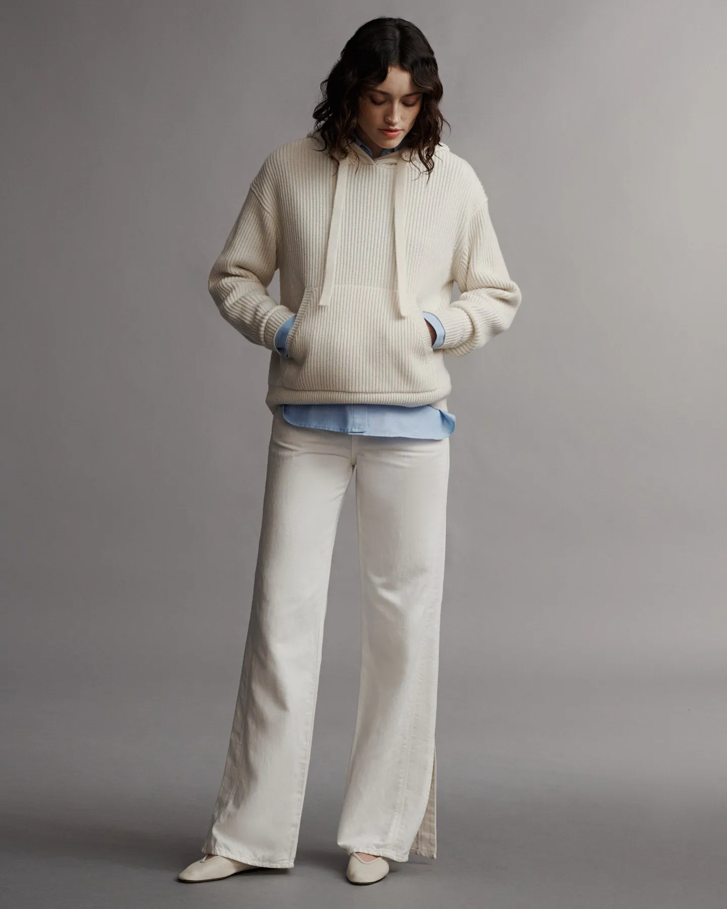 Ribbed Hoodie in Cashmere sold by TWP CLOTHING product image thumbnail 4