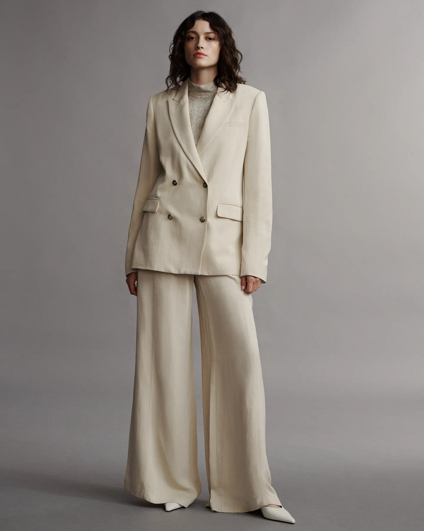 My Second Husband Blazer in Coated Viscose Linen sold by TWP CLOTHING product image thumbnail 2