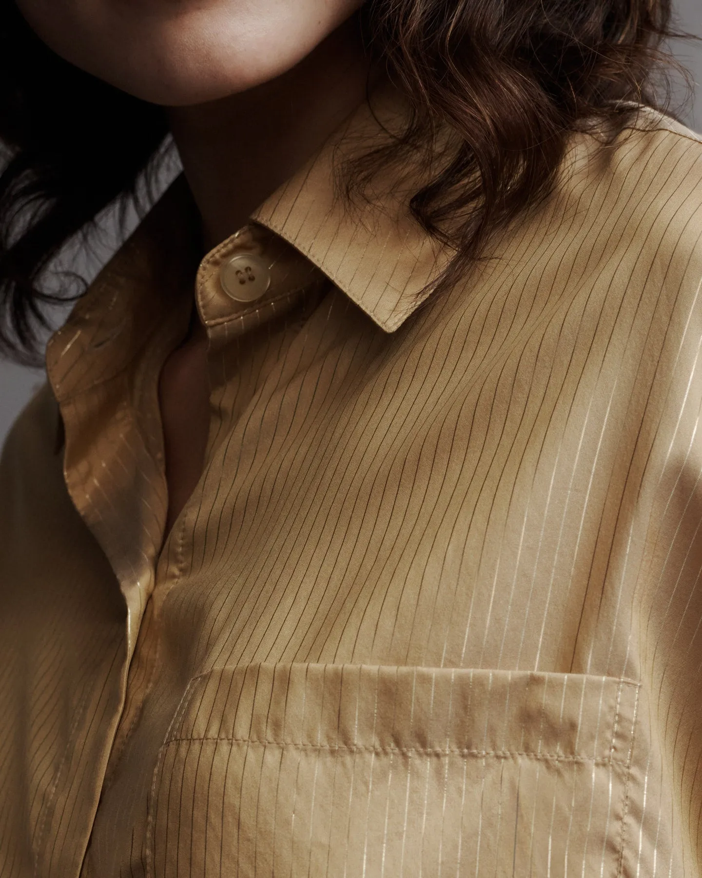 Next Ex Shirt in Silk Metallic Stripe sold by TWP CLOTHING product image thumbnail 4