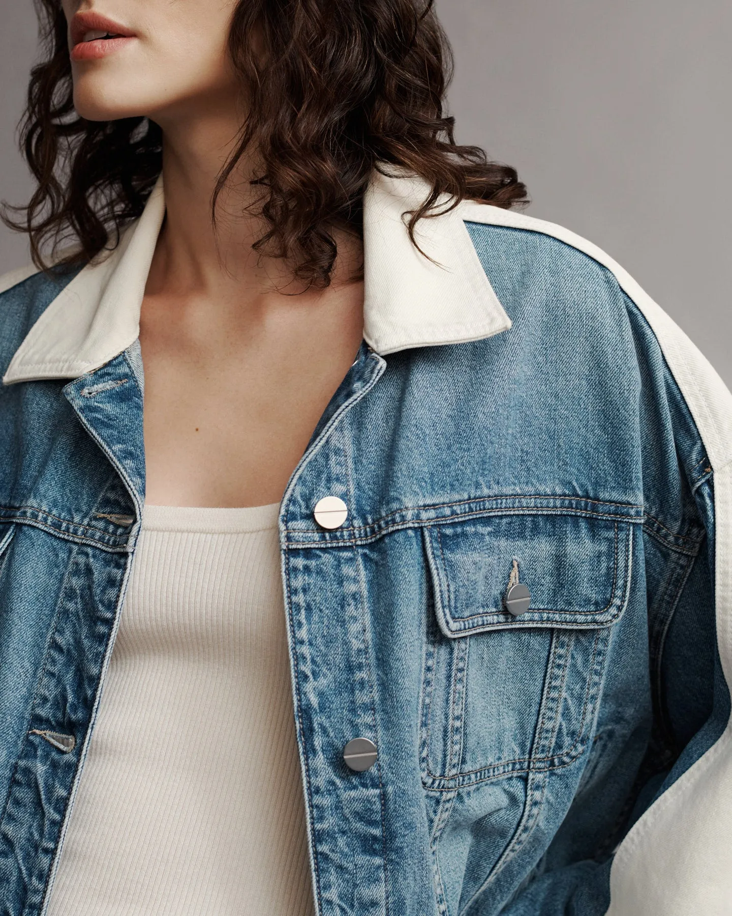 Dylan Jacket in Vintage Wash Denim sold by TWP CLOTHING product image thumbnail 3