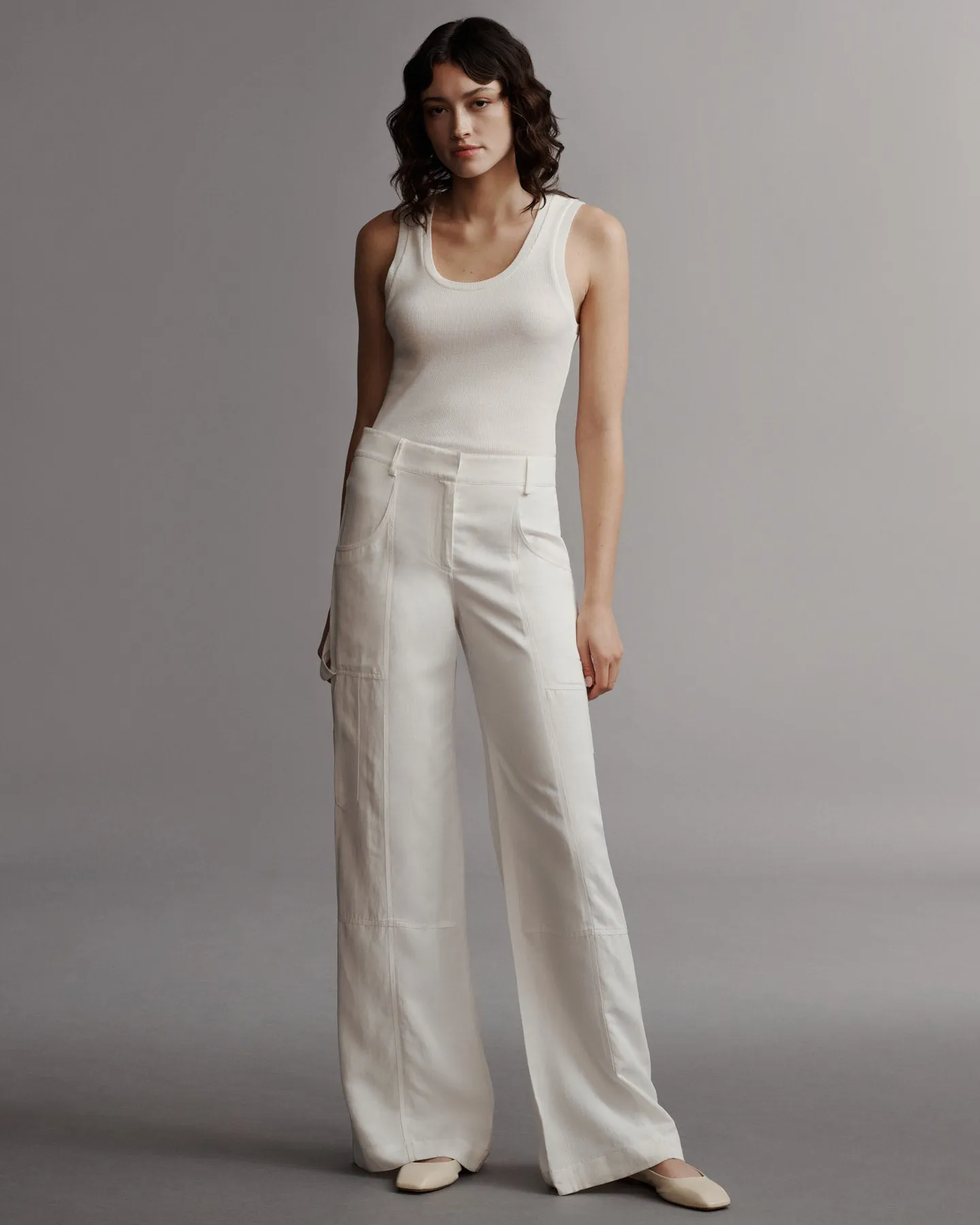 Chrystie St. Pant in Coated Viscose Linen sold by TWP CLOTHING product image thumbnail 2