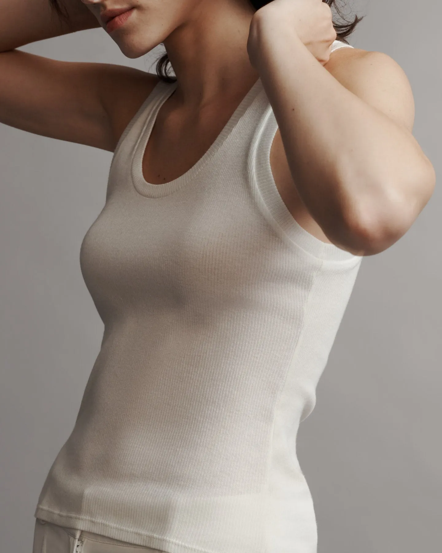 Ribbed Tank in Cotton sold by TWP CLOTHING product image thumbnail 2