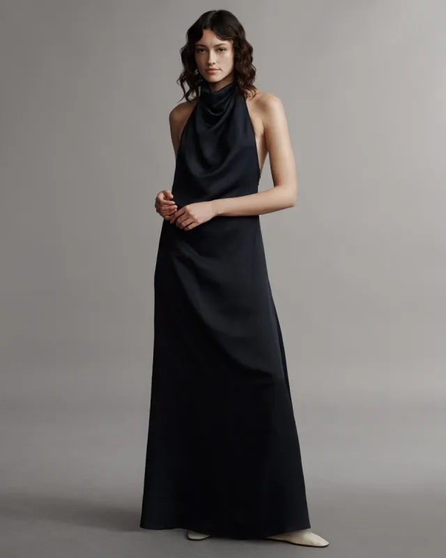 Lolita Dress in Coated Viscose Linen sold by TWP CLOTHING