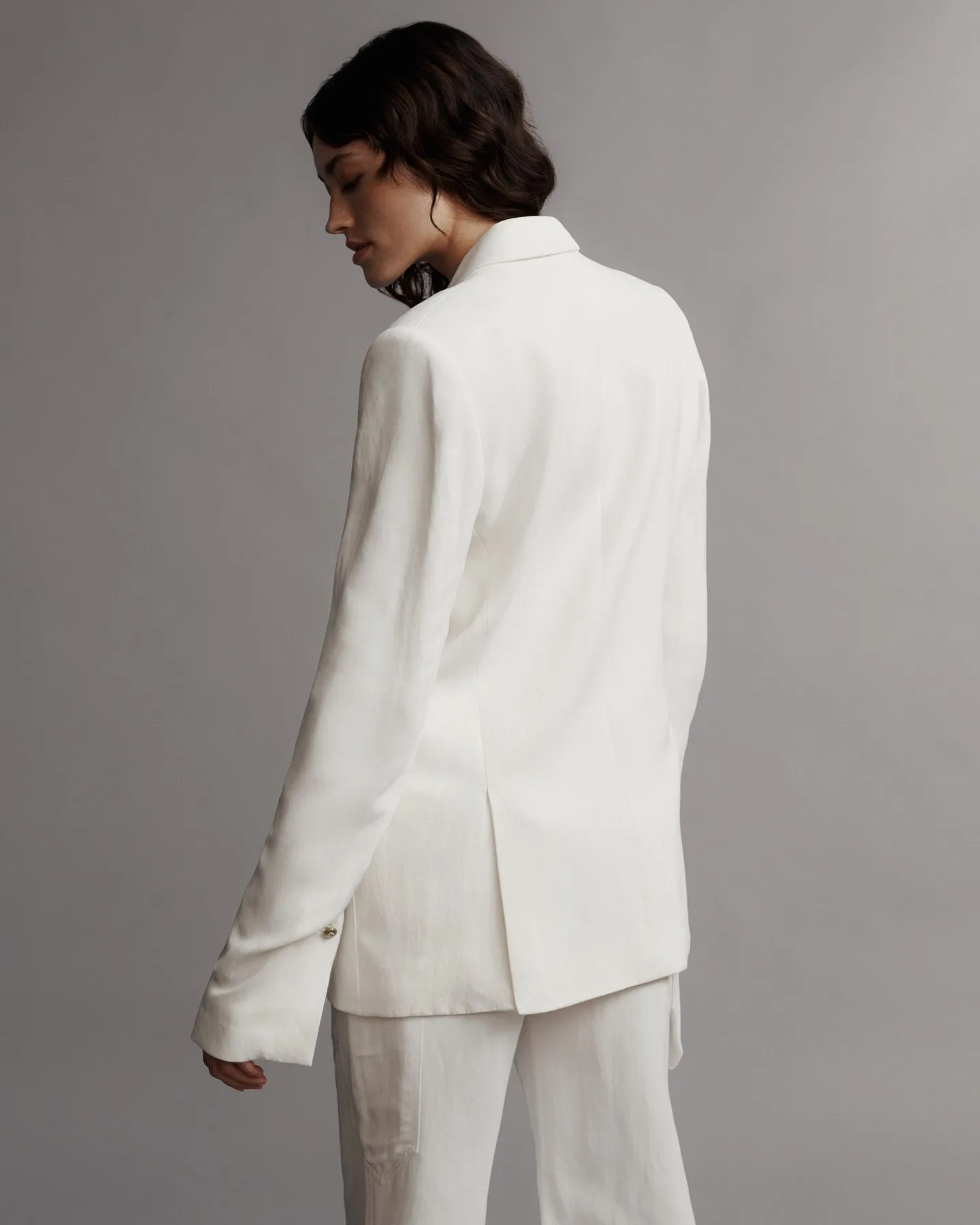 My Second Husband Blazer in Coated Viscose Linen sold by TWP CLOTHING product image thumbnail 4