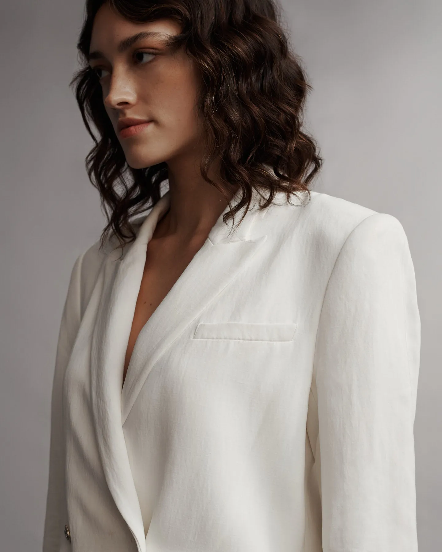 My Second Husband Blazer in Coated Viscose Linen sold by TWP CLOTHING product image thumbnail 3